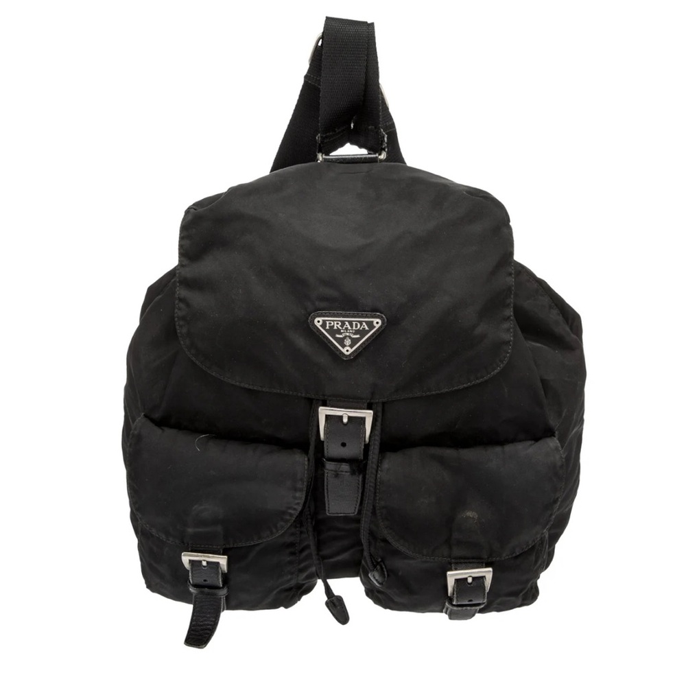 AUTHENTIC Prada Medium Saffiano-Trimmed Vela Backpack 🖤